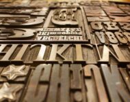 ローマ字の木活字