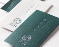 活版名刺_銀グリーン