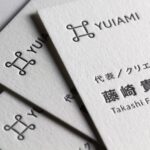 DIC特色とスミの両面活版印刷名刺