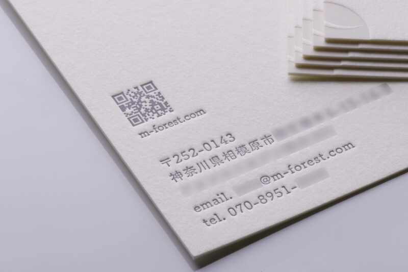 活版印刷名刺_ＱＲコード
