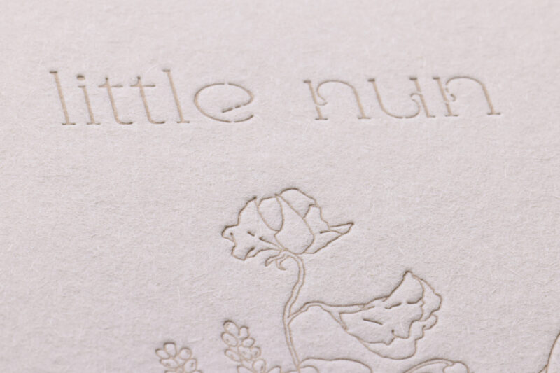 活版印刷ショップカード_赤口金インキ