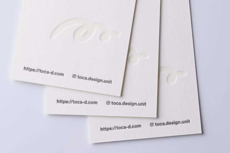 メジュームとスミの2色活版印刷