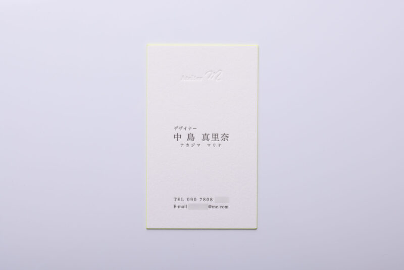 ニーナコットン_オフホワイト_活版名刺