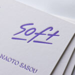 パントン特色を両面活版印刷した名刺