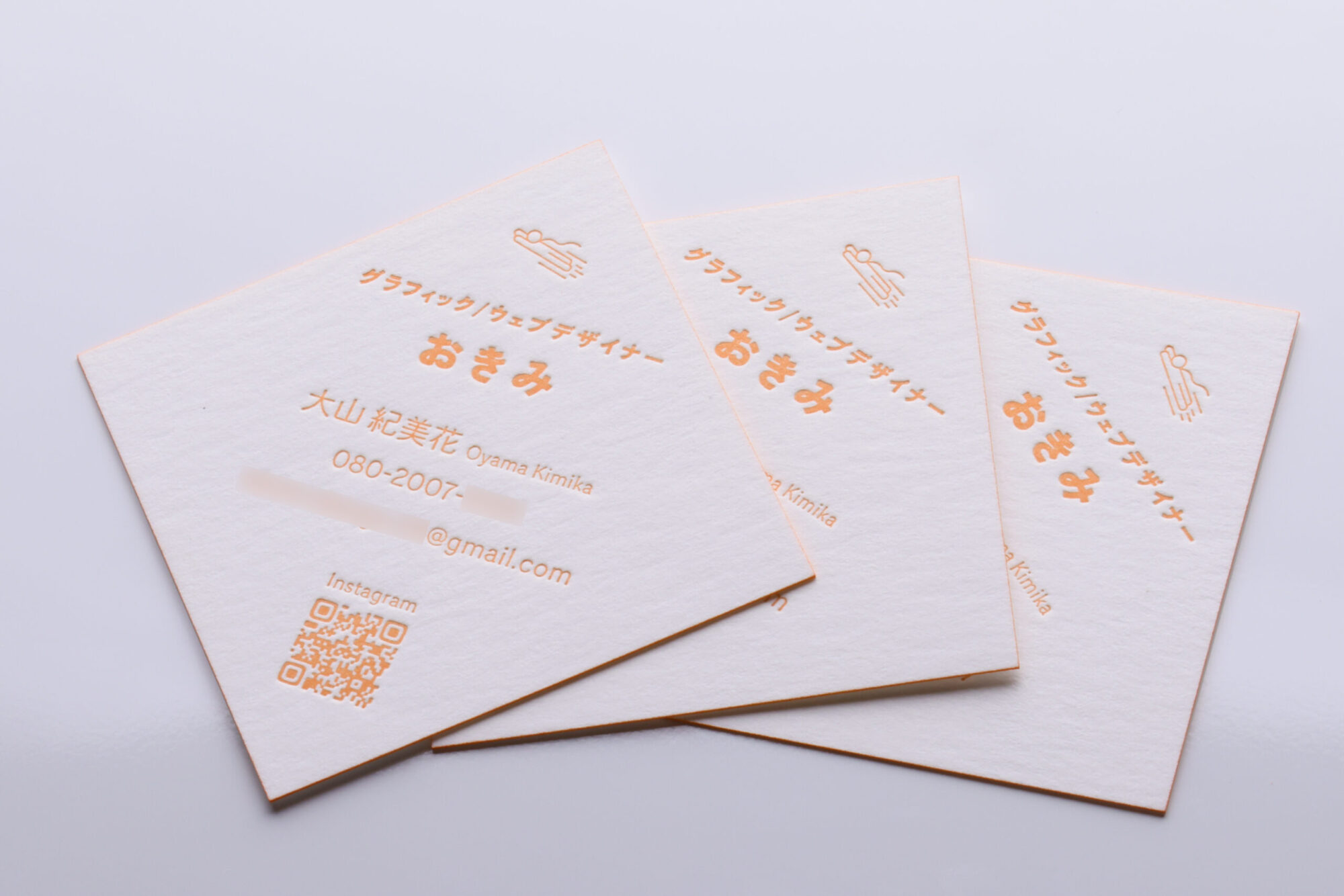 活版印刷_名刺を正方形で