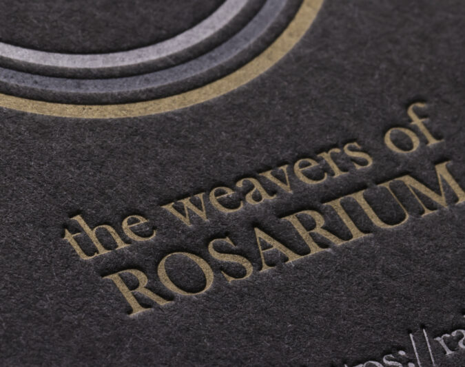 3色活版印刷ショップカード