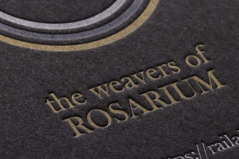 3色活版印刷ショップカード