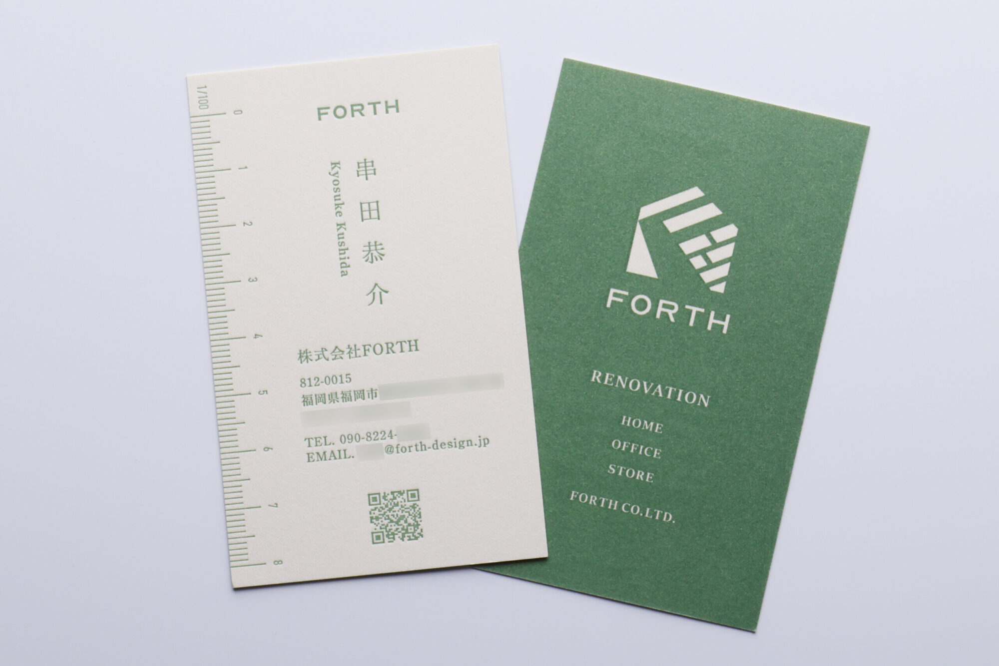 活版印刷名刺 GAボードホワイト