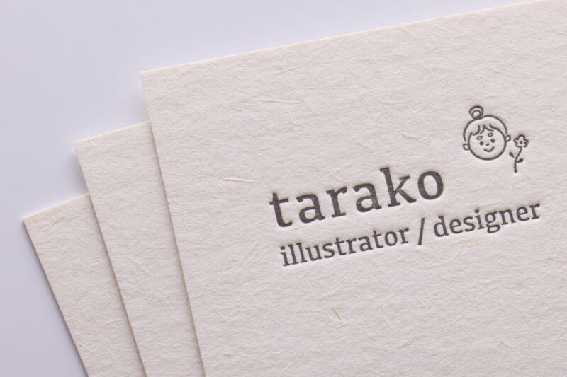 新バフン紙Nきぬ_活版印刷名刺