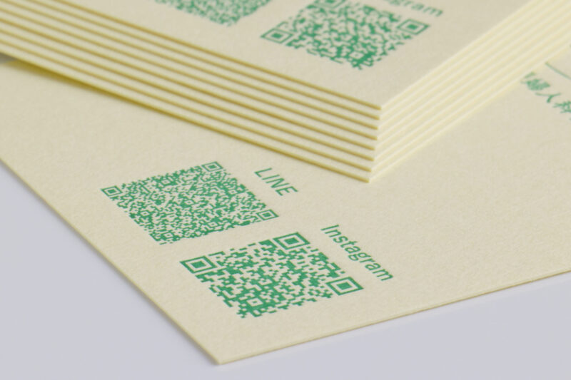 QRコード_活版名刺_草