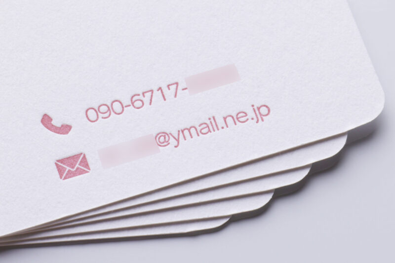 角丸加工_活版印刷名刺_ヴィラージュ