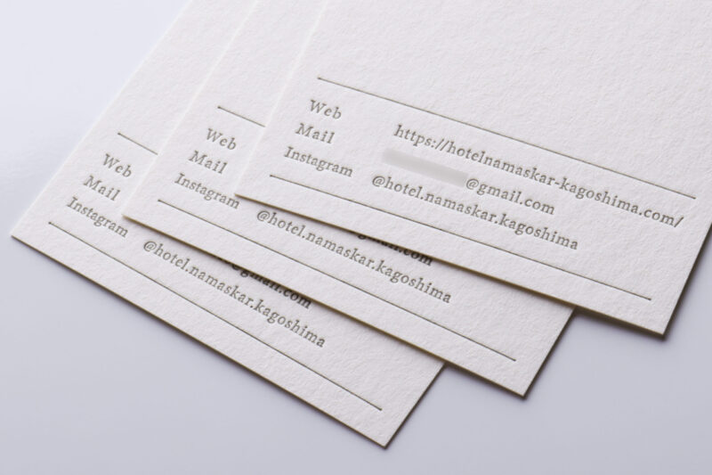 ハーフエア_両面活版印刷