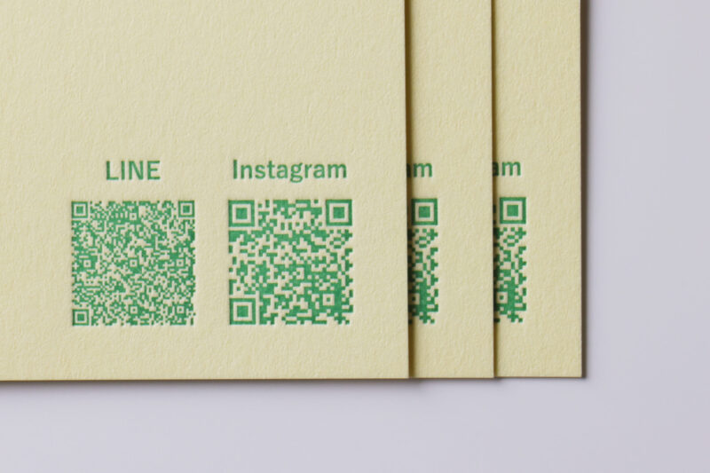 活版印刷_QRコード_草色