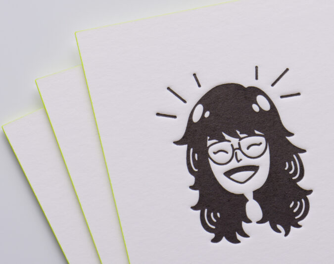 似顔絵_活版印刷名刺