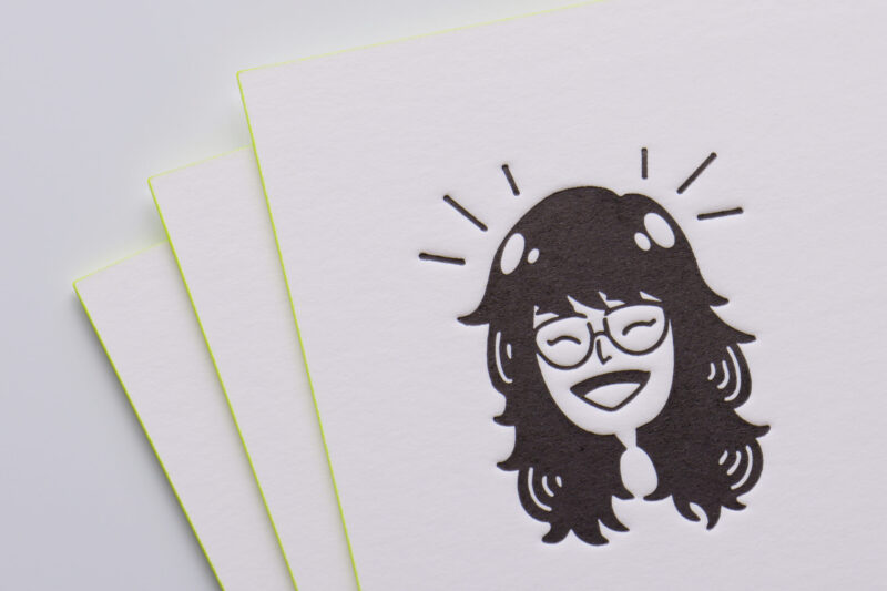 似顔絵_活版印刷名刺