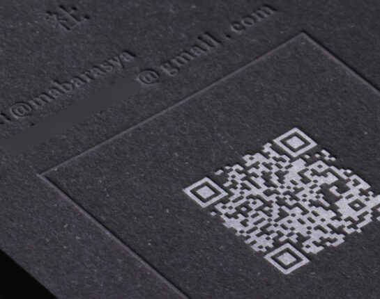 活版印刷2色名刺_ディープマットブラック