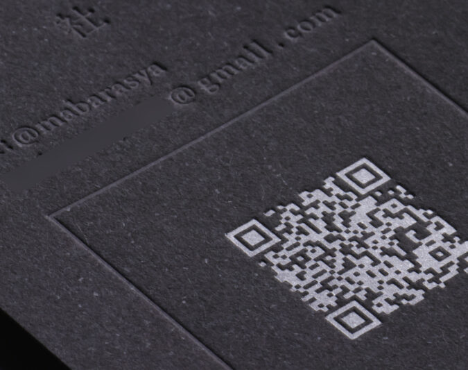 活版印刷2色名刺_ディープマットブラック