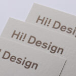 ヴァンヌーボVホワイトに全ベタ印刷後スミノセ名刺