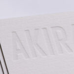 パントンウォームグレイ、クールグレイ２色を活版印刷の名刺