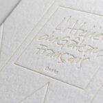 フランス菓子教室の活版印刷はがき