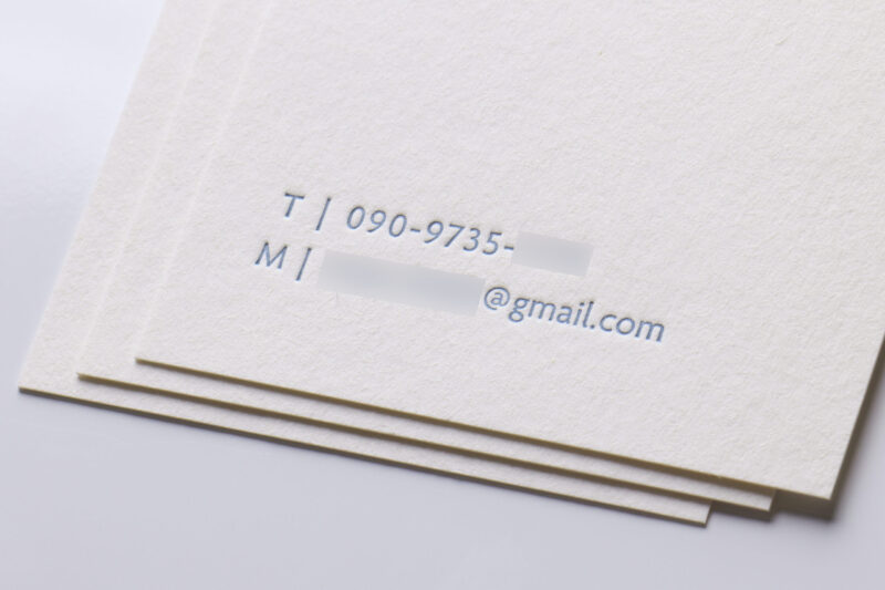 DIC日本の伝統色_活版印刷名刺