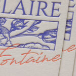 特色2色の活版印刷名刺