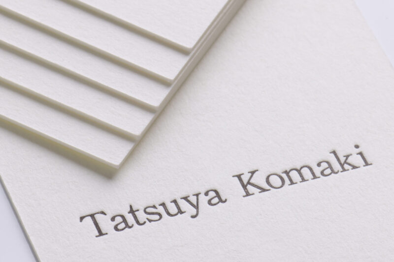 活版印刷名刺 クッション紙