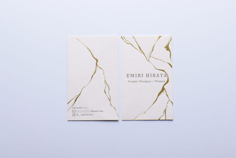 箔押しと活版印刷名刺