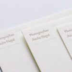 空押し（＝活版印刷１色）のある両面活版印刷名刺