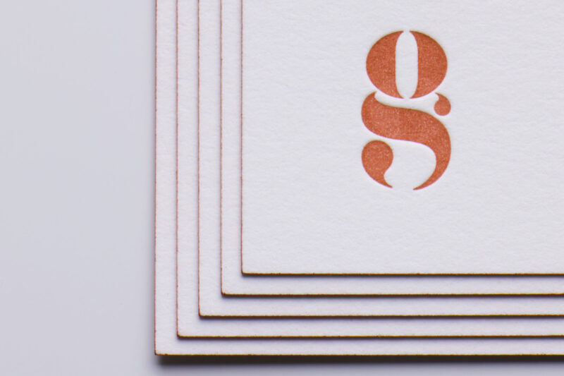 活版印刷名刺 コットン紙 DIC特色