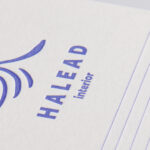 両面印刷と小口染めをパントンの特色指定で活版印刷名刺