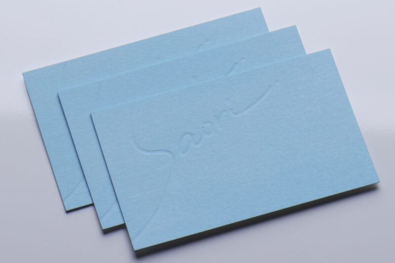 ベタと空押し_名刺