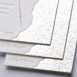 キナリトLEAF(紙)に活版印刷と箔押し名刺