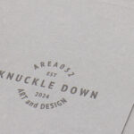 グレーの用紙、地券紙に両面活版印刷名刺