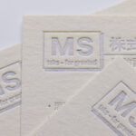 新バフン紙Nきぬに活版印刷銀の名刺