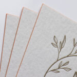 マーメイドライトグレーの正方形活版印刷ショップカード