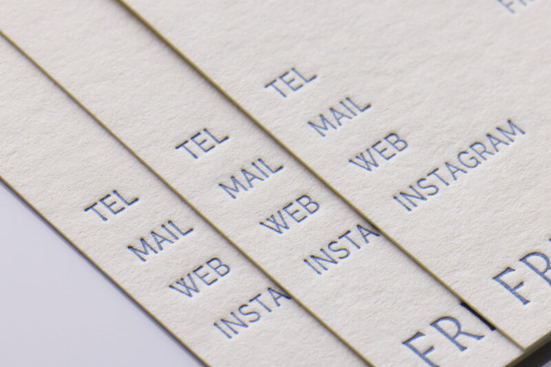 ビオトープ_活版印刷名刺_特色_パントン