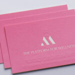 活版印刷名刺を特色ベタと白抜き箇所は白で印刷