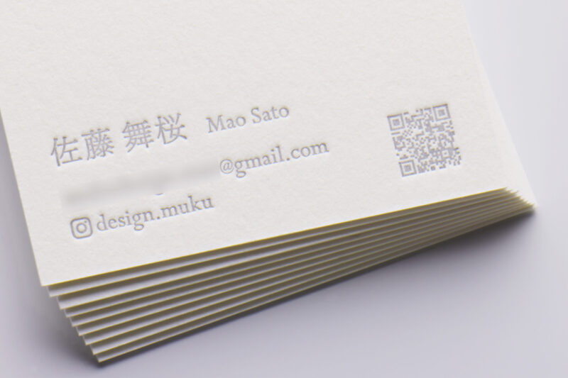 スクエア型_活版印刷名刺