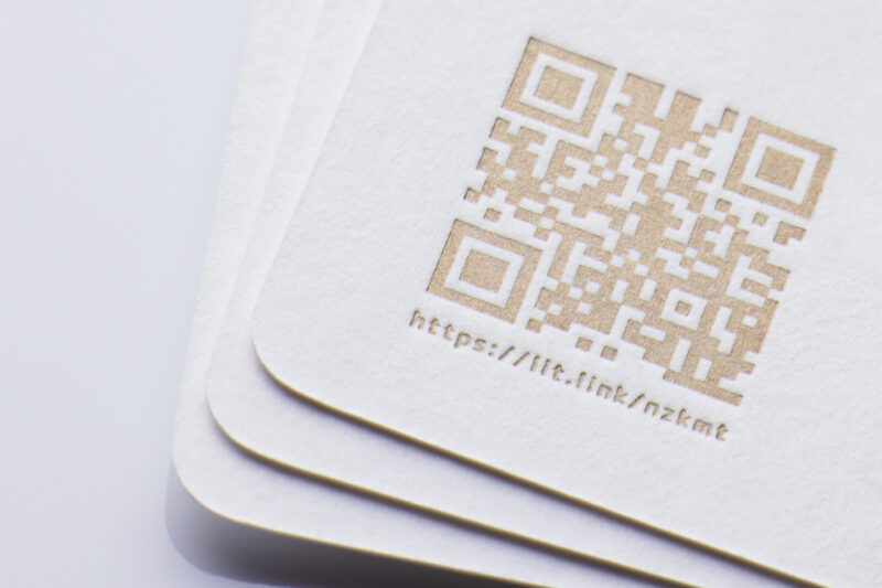 QRコード_活版印刷_赤口金