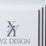 片面特色3色の活版印刷名刺