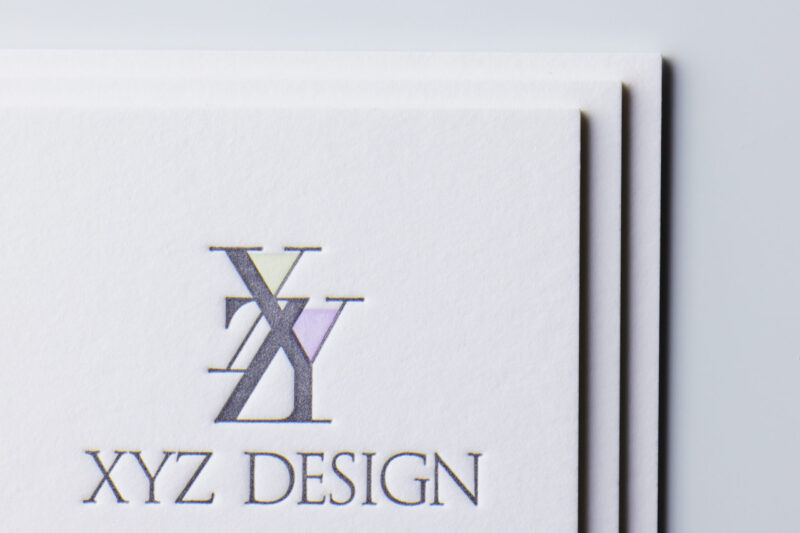 ロゴが3色活版印刷