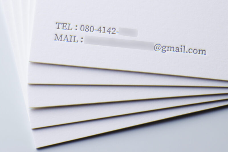 スノーブルに特色活版印刷