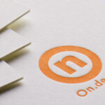 DIC特色指定で両面活版印刷1色名刺