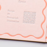 カラープラン-FSキャンディピンクに活版印刷2色名刺