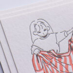 イラストレーター片面２色活版印刷名刺