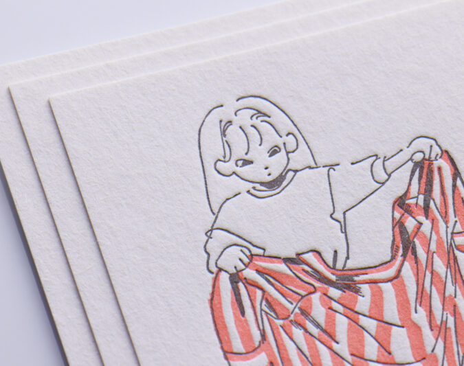 2色活版印刷名刺