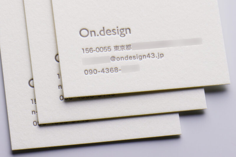 活版印刷名刺_ヘビープレス