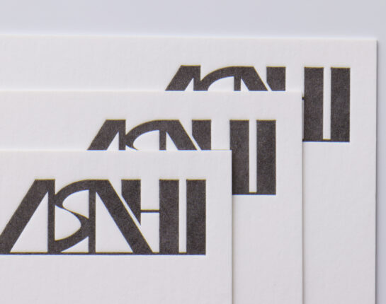 片面スミ1色_活版印刷名刺