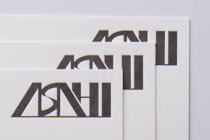 片面スミ1色_活版印刷名刺